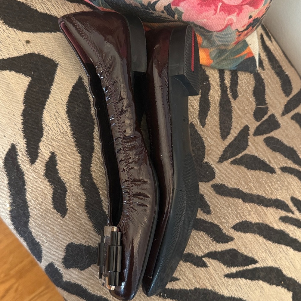 Prada Brown Flats with Silver Accents - Picture 6 of 13